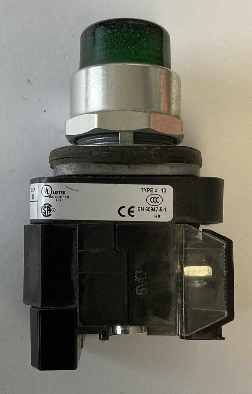 ALLEN BRADLEY 800TC-PBH16G PUSH BUTTON SER.U 120V 50/60HZ W/800TC-XA & 800T-N326
