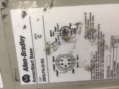 ALLEN BRADLEY 280G-FN-25-RG ARMOR START BASE 284G-FVD6P0D-25-RRG-CBG-DB1-EMI