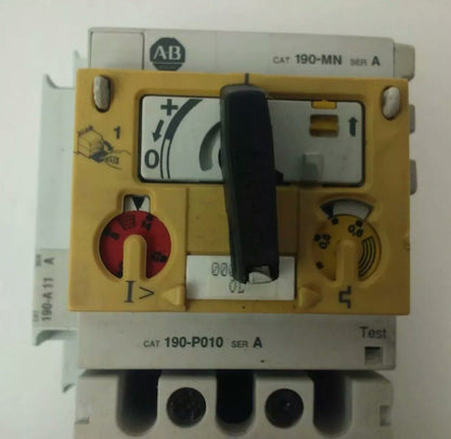ALLEN-BRADLEY STARTER 190-MN, 190-P010, 190-A40, 190-A11, 199-FSMA1, 120V COIL