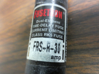 BUSSMANN FRS-R-30 FUSETRON TIME-DELAY FUSE 30A 600VAC 300VDC - NEW SURPLUS