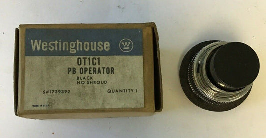 WESTINGHOUSE OT1C1 PUSHBUTTON OPERATOR BLACK NO SHROUD