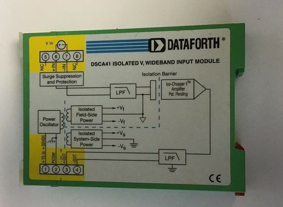 DATAFORTH DSCA41-01 ISOLATED VOLT, WIDEBAND INPUT MODULE