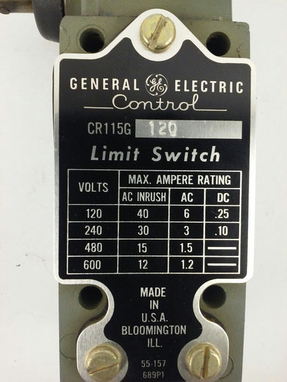 GE, CR115G120, LIMIT SWITCH, 600V MAX, NEW, GENERAL ELECTRIC, CR115G, NEW