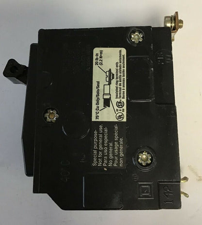 SQUARE D QOB2105237 CIRCUIT BREAKER 10A 120/240VAC 2POLE
