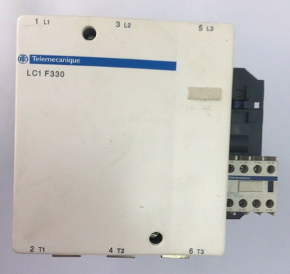 TELEMECANIQUE LC1F330 CONTACTOR 600VAC 370A 250HP LX1FH1102 110-115V 40-400HZ