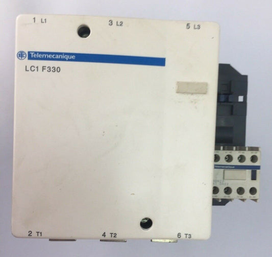 TELEMECANIQUE LC1F330 CONTACTOR 600VAC 370A 250HP LX1FH1102 110-115V 40-400HZ