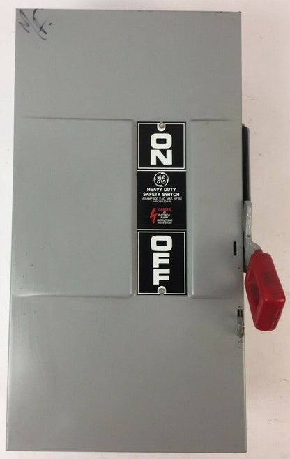 GE THN3362 SAFETY SWITCH 60AMP 600VAC 250VDC 3 PHASE 60 HP TYPE 1 INDOOR MOD 7