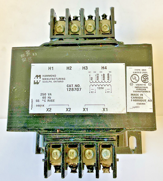 HAMMOND 128707 TRANSFORMER 250VA 60HZ