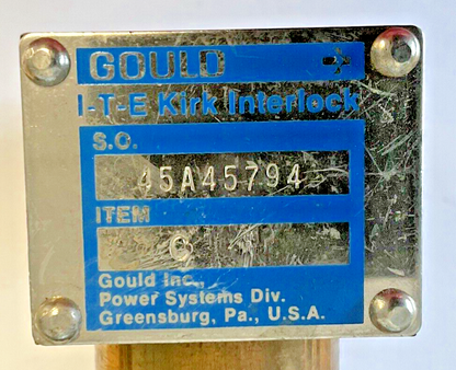 GOULD 45A45794 KIRK INTERLOCK ITEM C DOUBLE KEYED