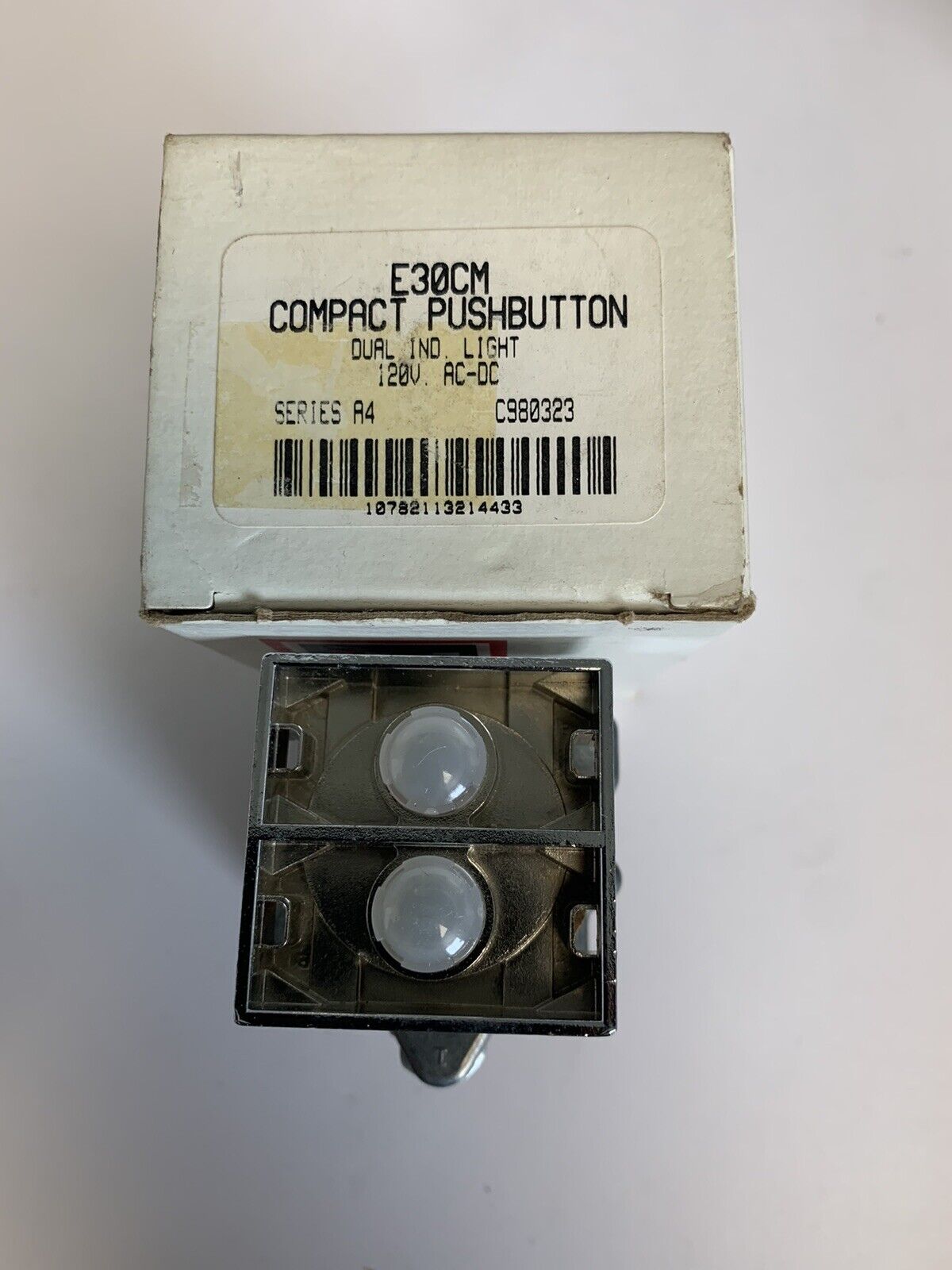 Cutler-Hammer E30CM Compact Pushbutton Dual Ind. Light 120V AC-DC