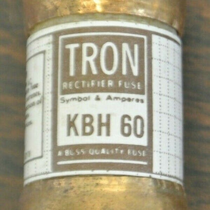 BUSSMANN / TRON KBH60 RECTIFIER FUSE / 500V / 60A / NEW SURPLUS