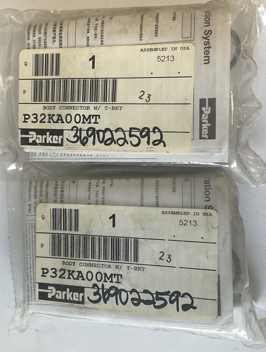 PARKER P32KA00MT BODY CONNECTOR W/ T-BKT ***LOTOF2***