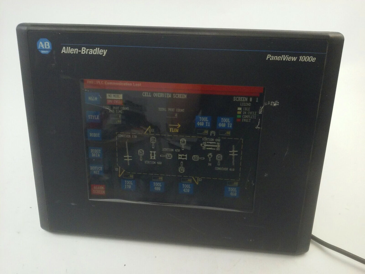 ALLEN BRADLEY 2711E-T10C6 SER. D REV. A  PANELVIEW 1000E TERMINAL FRN 5.14