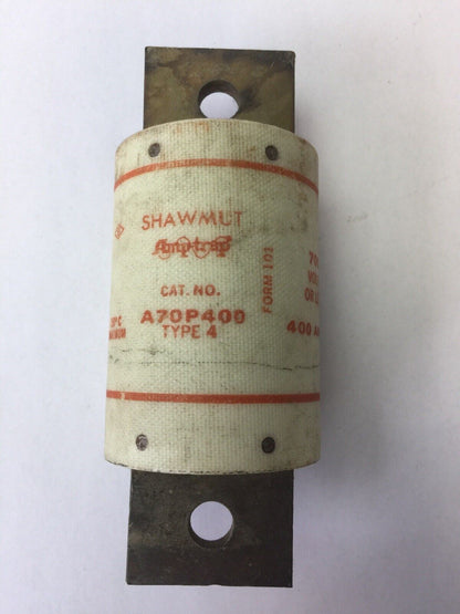 SHAWMUT AMPTRAP A70P400 FUSE 400 AMP 700 VOLTS TYPE 4