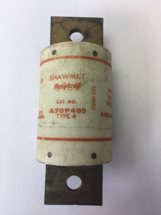SHAWMUT AMPTRAP A70P400 FUSE 400 AMP 700 VOLTS TYPE 4