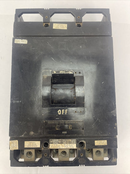SQUARE D MAL36600 CIRCUIT BREAKER 600AMP 600VAC 250VDC 3POLE