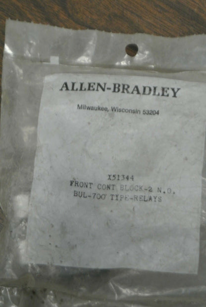 ALLEN-BRADLEY X-51344 FRONT CONTACT BLOCK / for BUL 700-TYPE RELAY / NEW SURPLUS