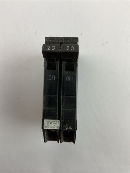 GE THQP220 CIRCUIT BREAKER 2POLE 20AMP 120/240VAC