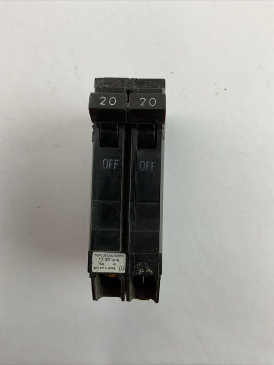 GE THQP220 CIRCUIT BREAKER 2POLE 20AMP 120/240VAC