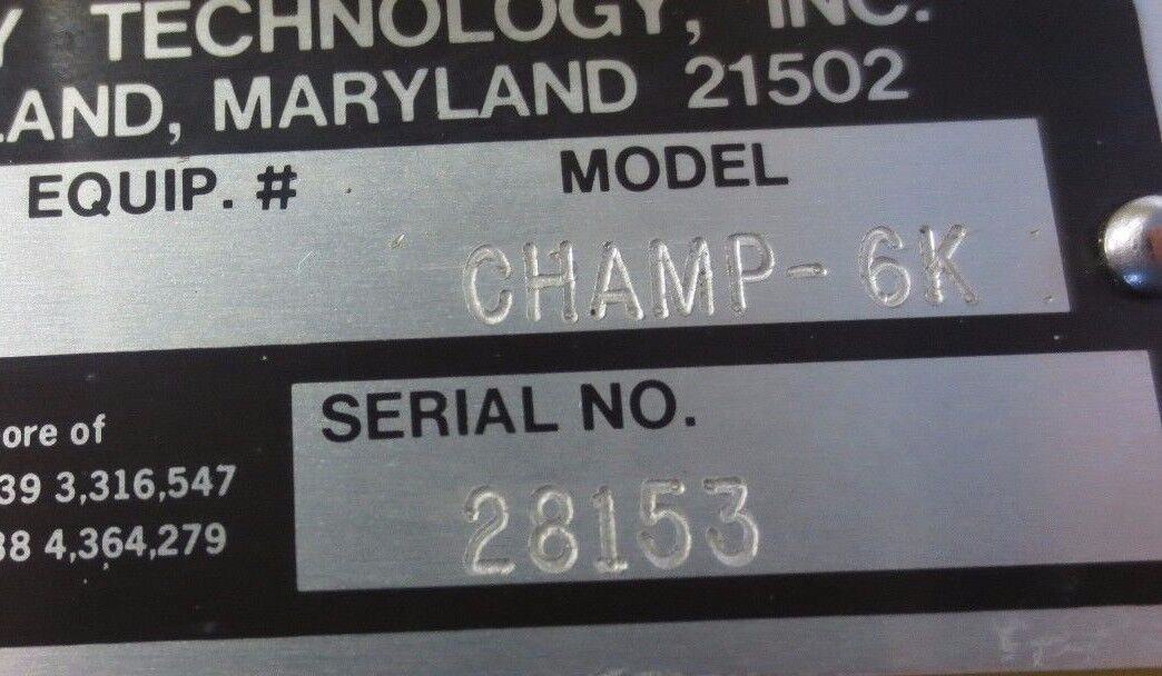 CHAMPION CHAMP-6K CRANE SCALE 6000 LB CAPACITY ALLEGANY FOR PARTS or NOT WORKING