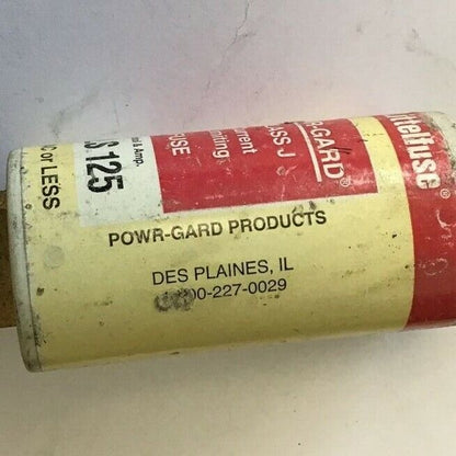 LITTELFUSE JLS 125 CURRENT LIMITING FUSE CLASS J POWR-GARD 125A 600VAC