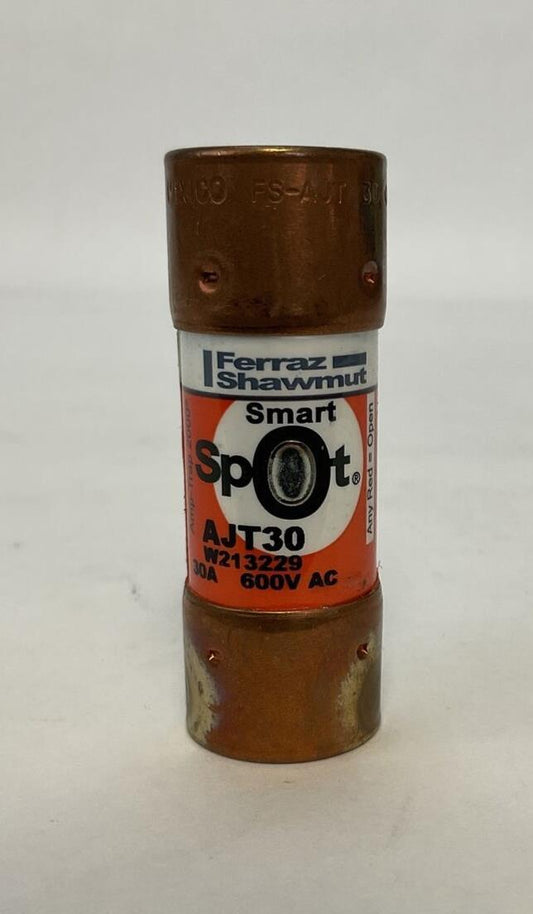 FERRAZ SHAWMUT AJT30 SMART SPOT AMP-TRAP 2000 30A 600VAC DUAL ELEMENT TIME DELAY