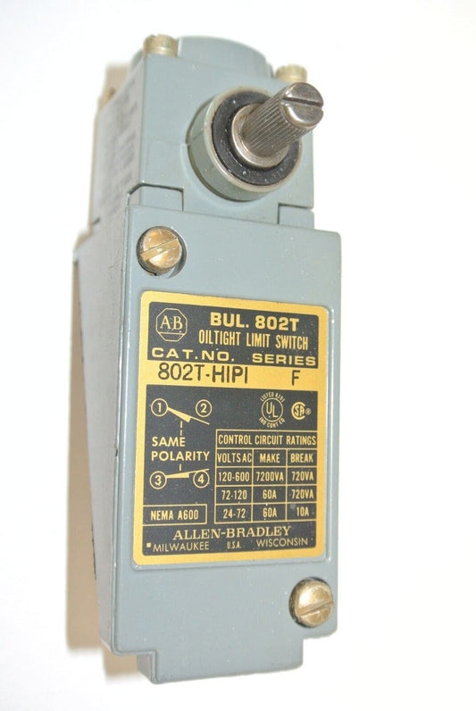 ALLEN-BRADLEY 802T-H1P1 PLUG-IN OILTIGHT LIMIT SWITCH / LEVER TYPE / NEW SURPLUS
