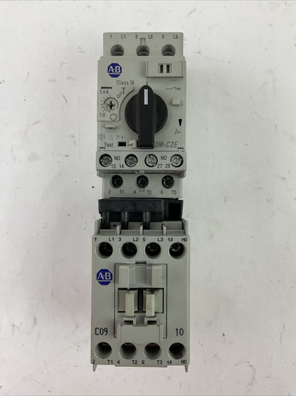 ALLEN BRADLEY ECONOMY STARTER (140M-C2E-B16 1.0-1.6A + 100-C09E*10 COIL 24VDC)