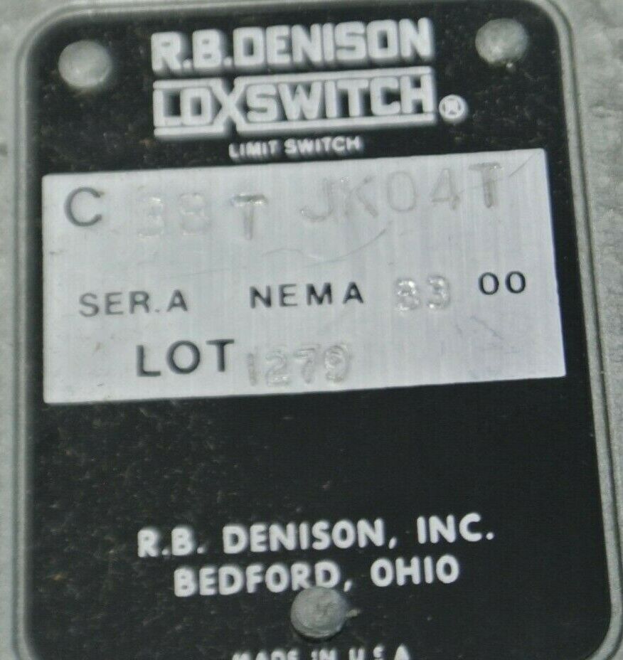 GOULD / R.B. DENISON C3BT-JK04T LIMIT SWITCH / NEW SURPLUS