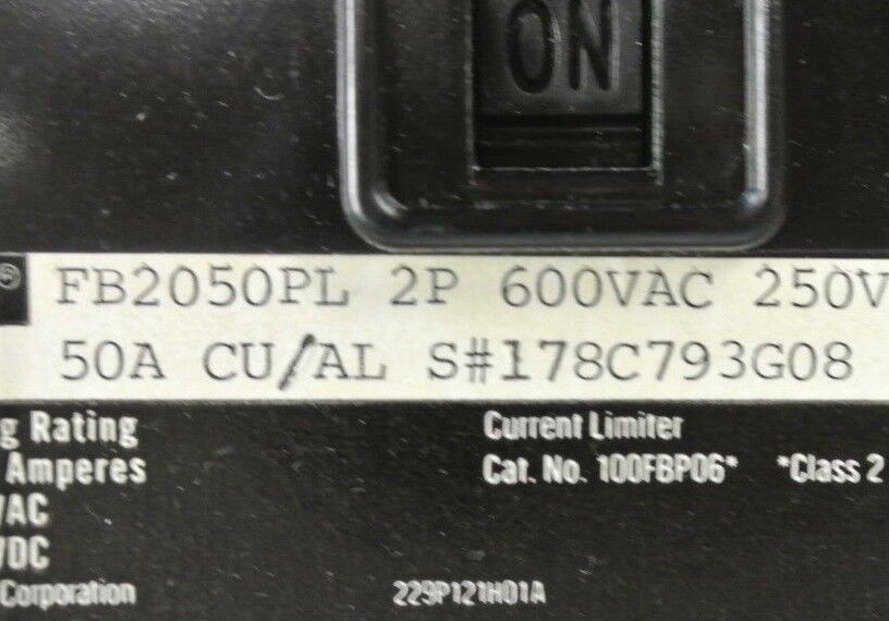 WESTINGHOUSE  FB2050PL TRI-PAC DE-ION CIRCUIT BREAKER / 50A /  NEW SURPLUS