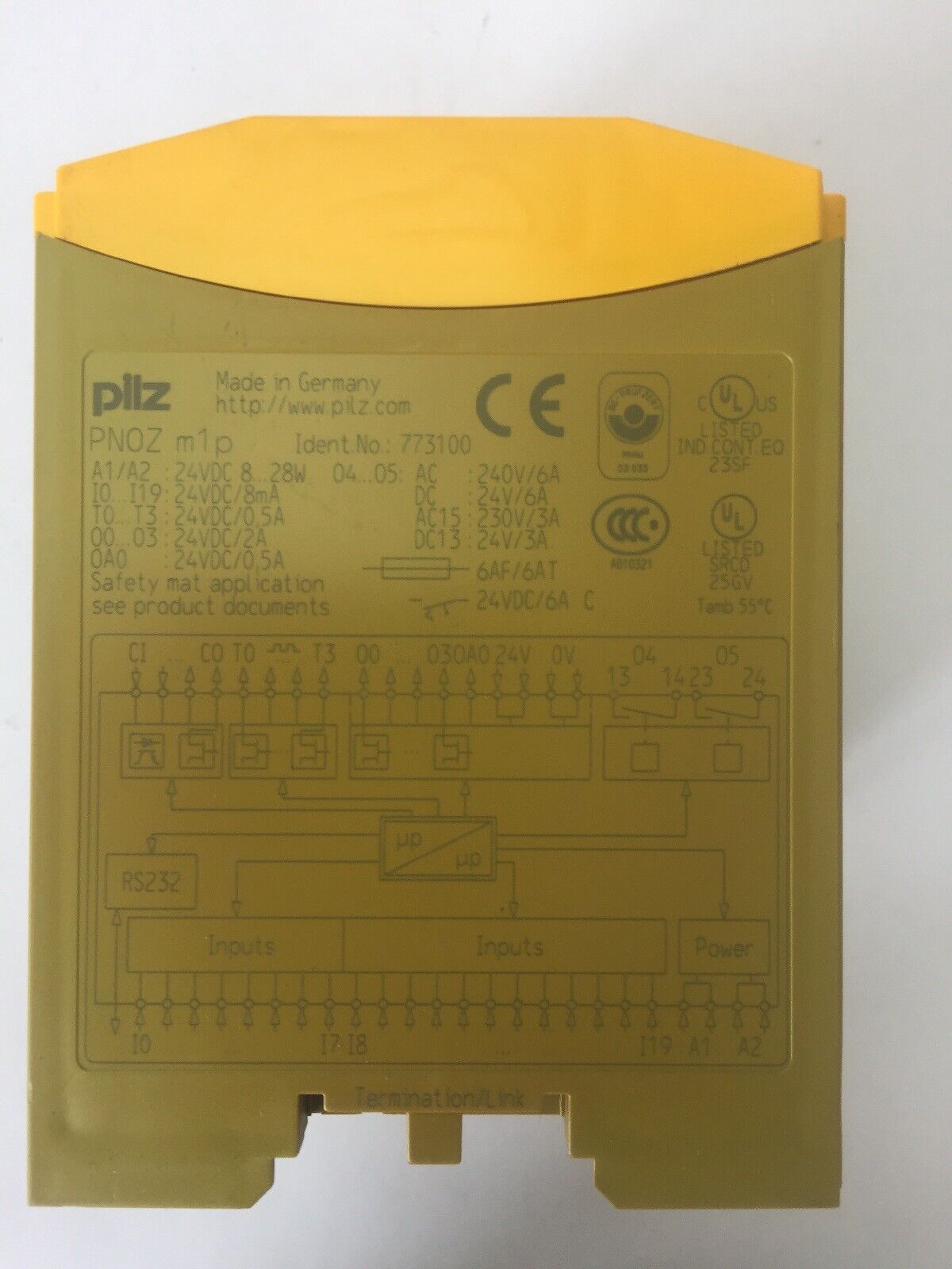 Pilz PNOZ M1P Safety Relay Base Unit VDC/6A 240VAC/6A