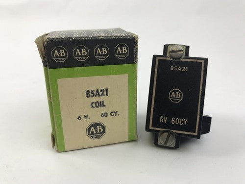 ALLEN BRADLEY 85A21 COIL 6V @ 60HZ COIL 85A21 *NEW* INSPECTED0
