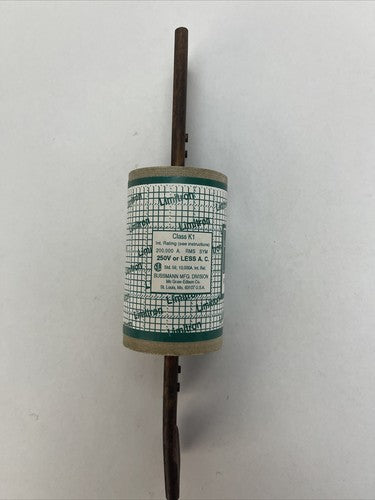 BUSSMANN KTNR 250 LIMITRON FAST-ACTING CLASS K1 FUSE 250AMP 250VAC3