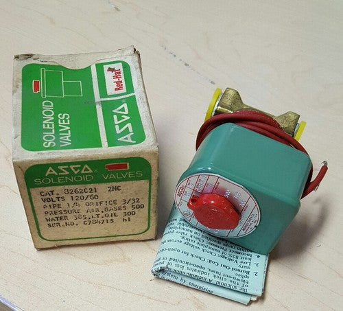 ASCO 8262C21 - VALVE 3/32" ORIFICE, 1/4" PIPE 120/60v0