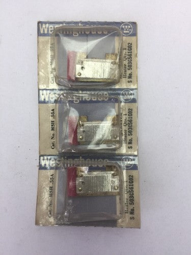 WESTINGHOUSE MSH.55A OVERLOAD HEATER ELEMENT (LOT OF 3)0