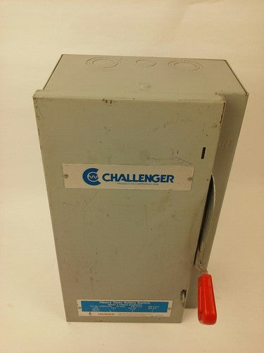 CHALLENGER HDN221SN SAFETY SWITCH, NEMA 1 INDOOR, 30A, 240V, FUSIBLE, NEW0