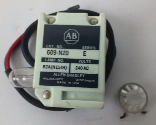 ALLEN BRADLEY 609-N20 SERIES E, PILOT LIGHT KIT, 240V, B2A(NE51H) LAMP1