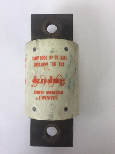 SHAWMUT A4BY1600 AMP-TRAP CURRENT LIMITING FUSE FORM 480 TYPE 55AK 600VAC 250VDC5
