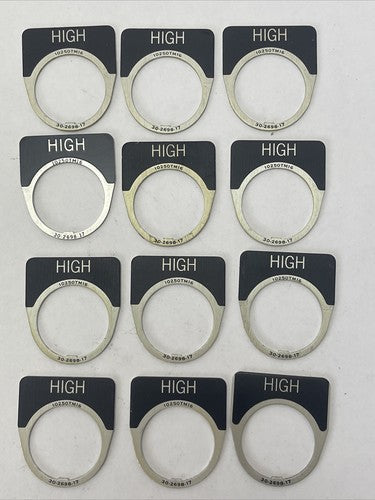 CUTLER HAMMER EATON 10250TM16 HIGH LEGEND PLATE 30-2698-17 (LOT OF 12)0