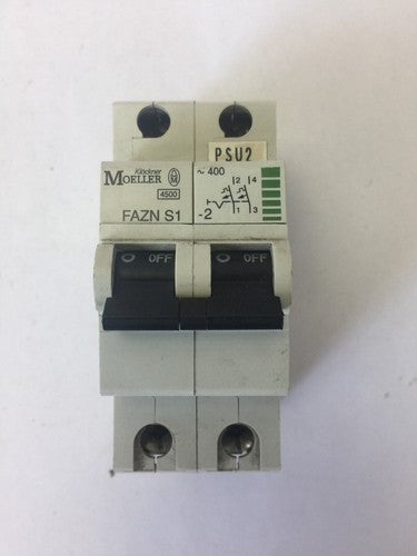 KLOCKNER MOELLER FAZN S1-2 CIRCUIT BREAKER 2 POLE 240/415VAC0