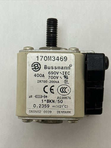 BUSSMANN 170M3469 FUSE 400A 690VAC 700VAC IR700-200kA0