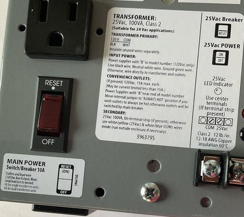 RIB PSH100AB10 TRANSFORMER 25VAC 100VA CLASS22