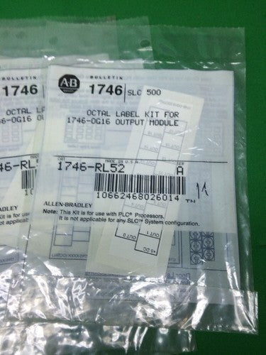 *LOT OF 10* ALLEN BRADLEY 1746-RL52 OCTAL LABEL KIT FOR 1746-OG16 OUTPUT MODULE1