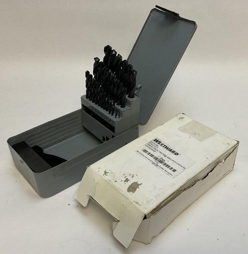 WESTWARD 4UM92B HSS DRILL BITS 29-PIECE SET JOBBER LENGTH 1/16 TO 1/2 BY 64 THS0