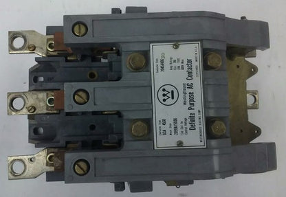 WESTINGHOUSE GCA4530 AC CONTACTOR, 600V MAX, FLA 260A-LRA 1500A, 120V COIL, USED9