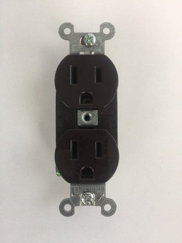 HUBBELL CR5252 15A 125V 2POLE 3 WIRE GROUNDING SMOOTH FACE BROWN (LOT OF 8)0