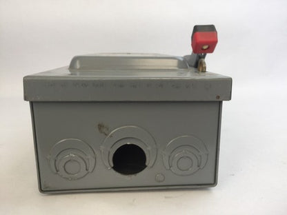 SQUARE D H321 FUSIBLE SAFETY SWITCH SER E2 30A 240VAC 7.5HP 3PH TYPE 1 ENCLOSURE2