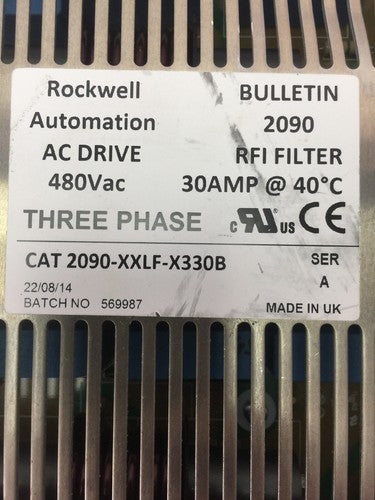 ROCKWELLAUTOMATION 2090-XXLF-X330B AC DRIVE RFI FILTER 480VAC 30AMP 3 PHASE1
