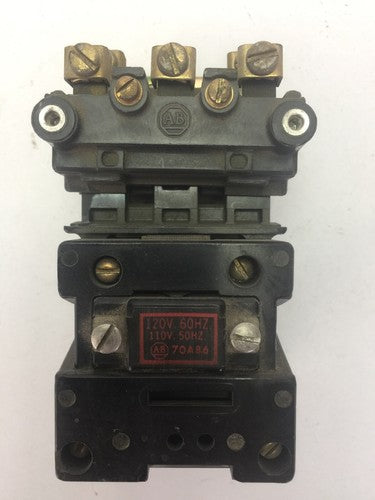 ALLEN BRADLEY 702L-AOD93 CONTACTOR 600VAC 20AMP SERIES K 70A86 COIL 120V 60HZ 0