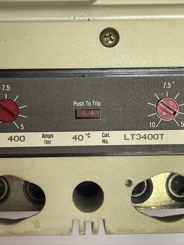 CUTLER HAMMER LDC3600F CIRCUIT BREAKER SER C 600A 3P 600VAC 250VDC LT3400T 400A2